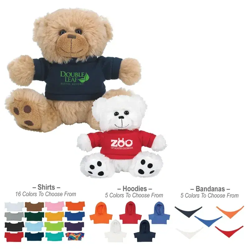 Imprinted Big Paw Bear - 6"