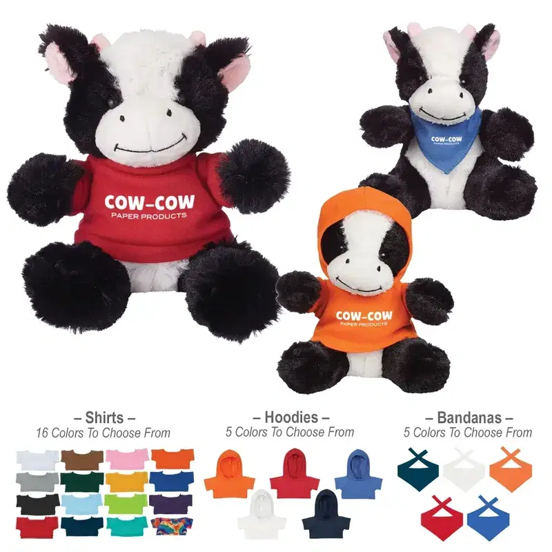 Personalized Cuddly Cow - 6"