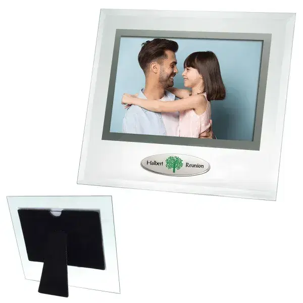 Beveled Glass Frame w/Metal Accent - 6 x 4
