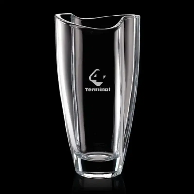 Lead-Free Custom Ainsley Vase with Logo Print