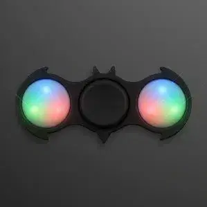 Promotional Black Bat Light Up Fidget Spinner Blank