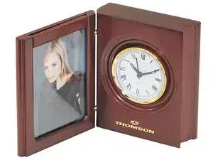 Book Style Clock w/Picture Frame