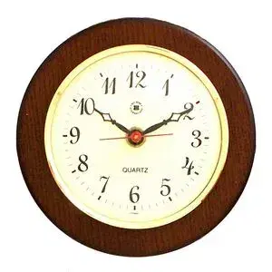 Brass Clock on Cherry Wood Base