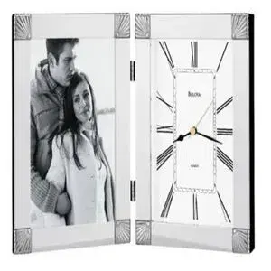 Bulova Desk Clock w/ Picture Frame