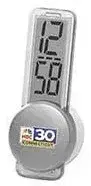 CLEAR LCD Clock w/ Suction Cup