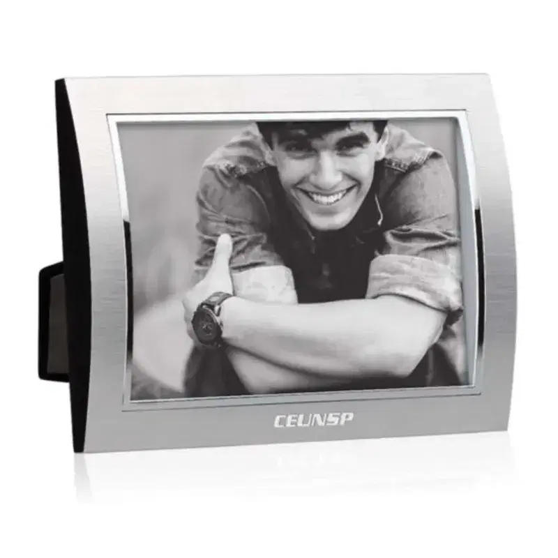 Custom Silver Curvo Frame- Unique Silver Polished Office Decor (Max 60 chars)