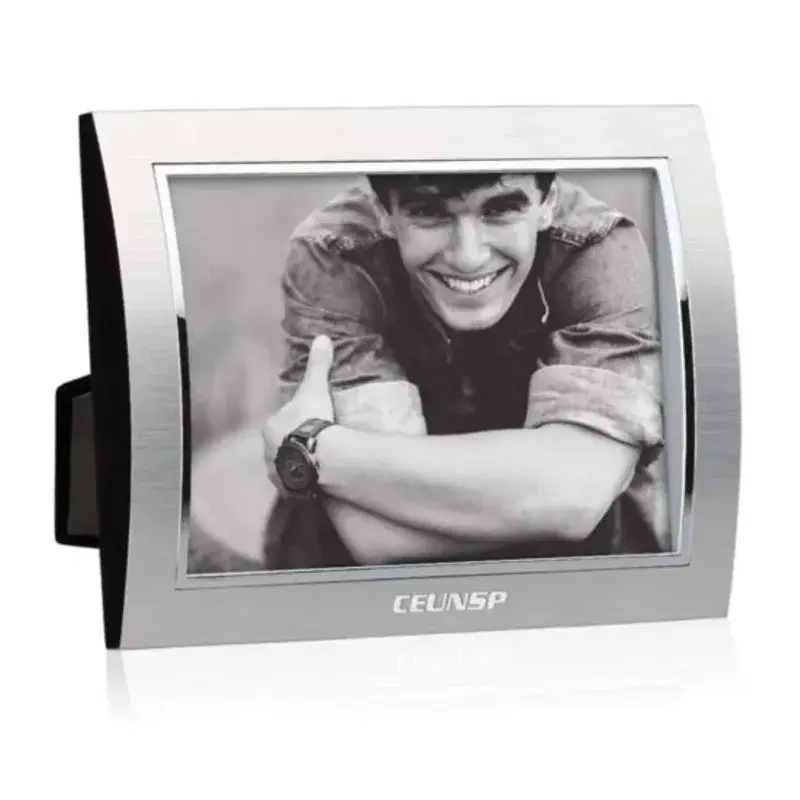 Custom Silver Curvo Frame- Unique Silver Polished Office Decor (Max 60 chars)