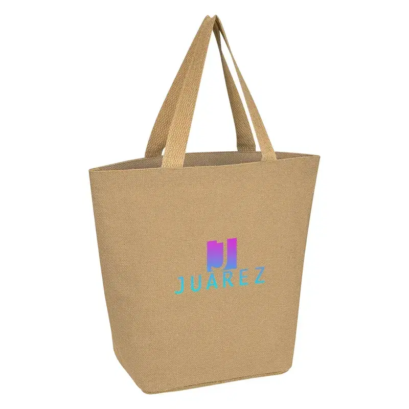 Marketplace Jute Tote Bag