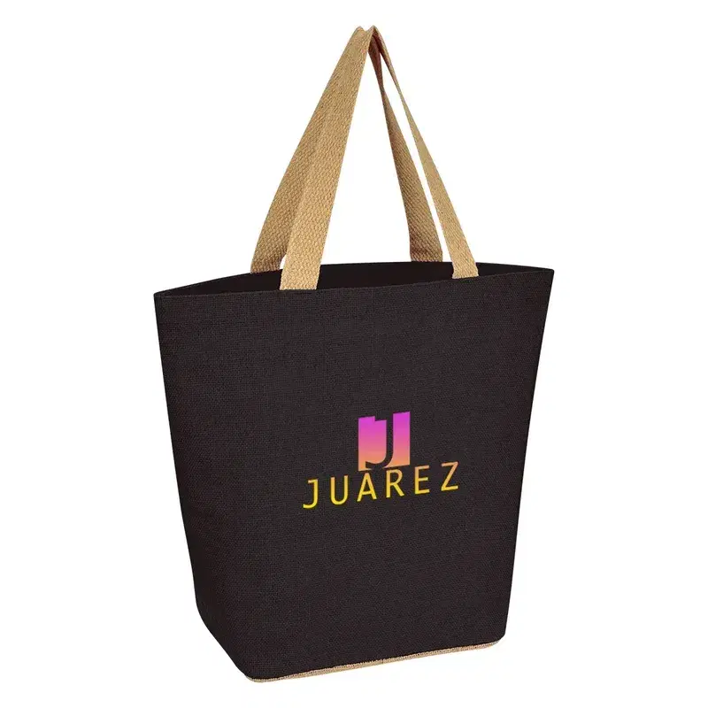 Marketplace Jute Tote Bag