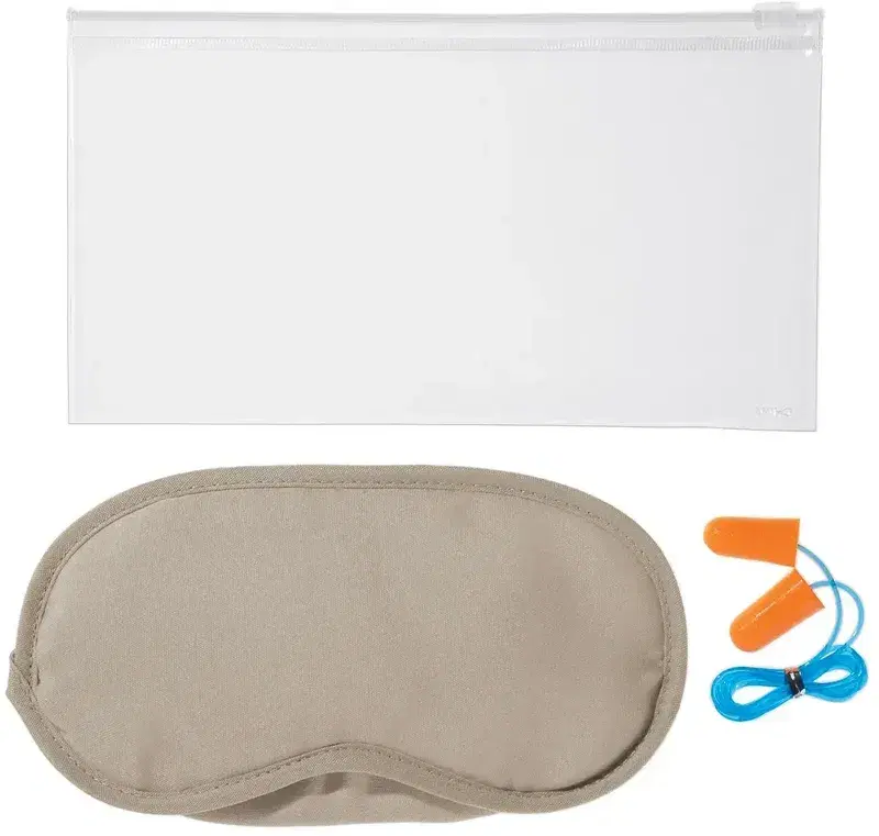 Custom Printed Ear Plugs And Eye Mask Set