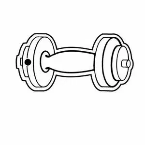 Key Tag - Barbell 1 - Spot Color
