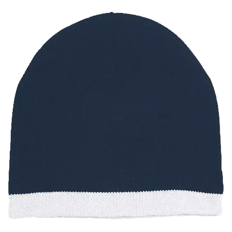 Imprinted Knit Beanie With Stripe