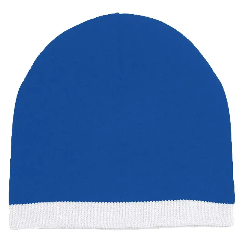 Imprinted Knit Beanie With Stripe