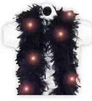 Personalized Light Up Black Boa Scarves