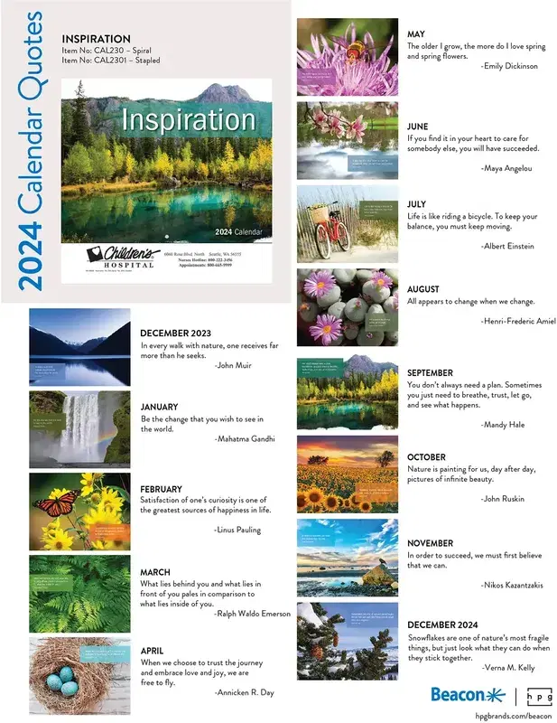 lnspiration Wall Calendar - Spiral: 2023