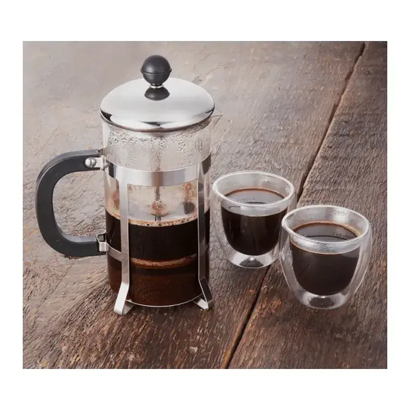 Modena Coffee Press and Glass Set