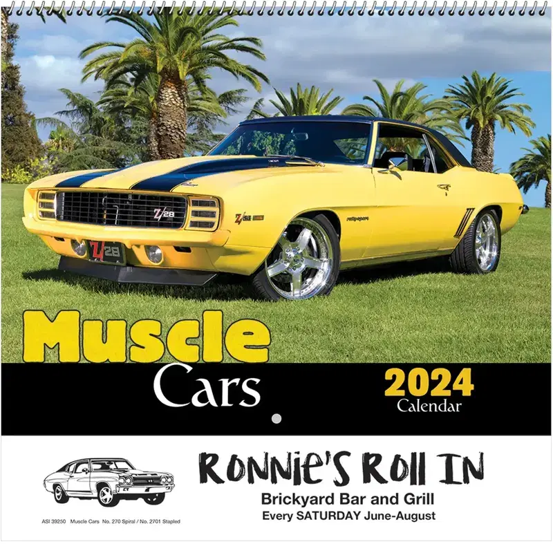 Muscle Cars Wall Calendar - Spiral: 2023