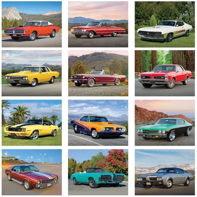 Muscle Cars Wall Calendar - Stapled: 2023
