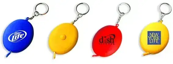 Customized Oval Tape Measure Key Ring