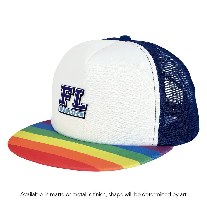 Custom Printed Rainbow Trucker Cap
