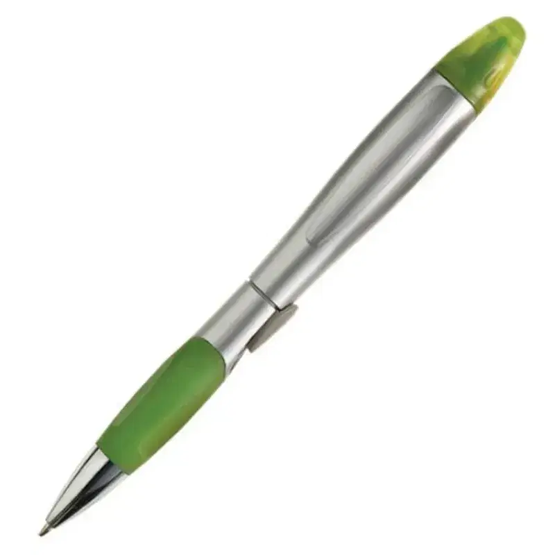PPI Silver Champion Pen and Highlighter Combo, Professional Plastic Ballpoint Pen with Built-in Highlighter.
