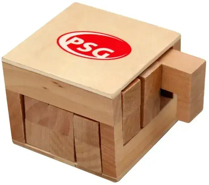 Custom Wooden Sliding Cube Puzzle