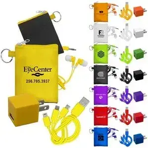 Tall Stretchy Wall Ear Bud Charging Set