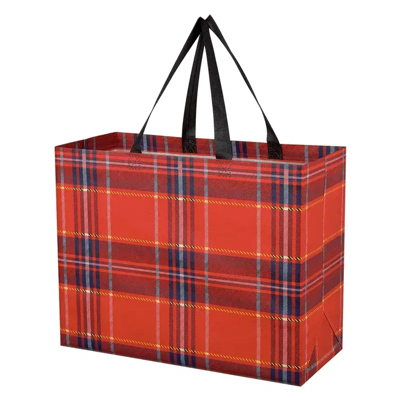 Tartan Laminated Non-Woven Shopper Bag