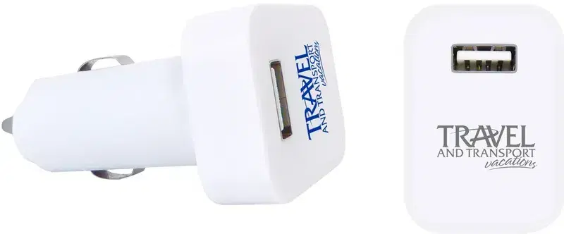 USB Car Charger with LED Light