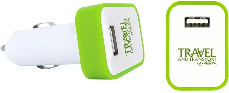 USB Car Charger with LED Light