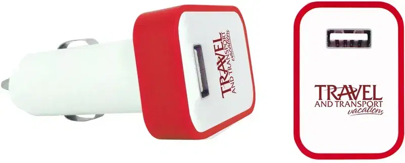 USB Car Charger with LED Light