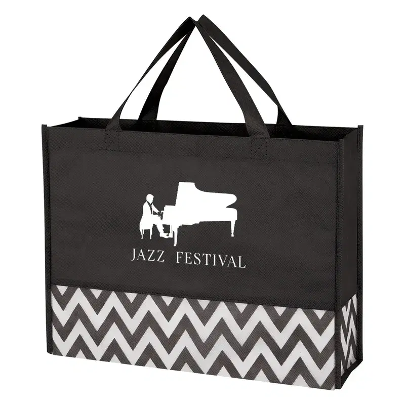 Promotional Zigzag Non-Woven Tote Bag