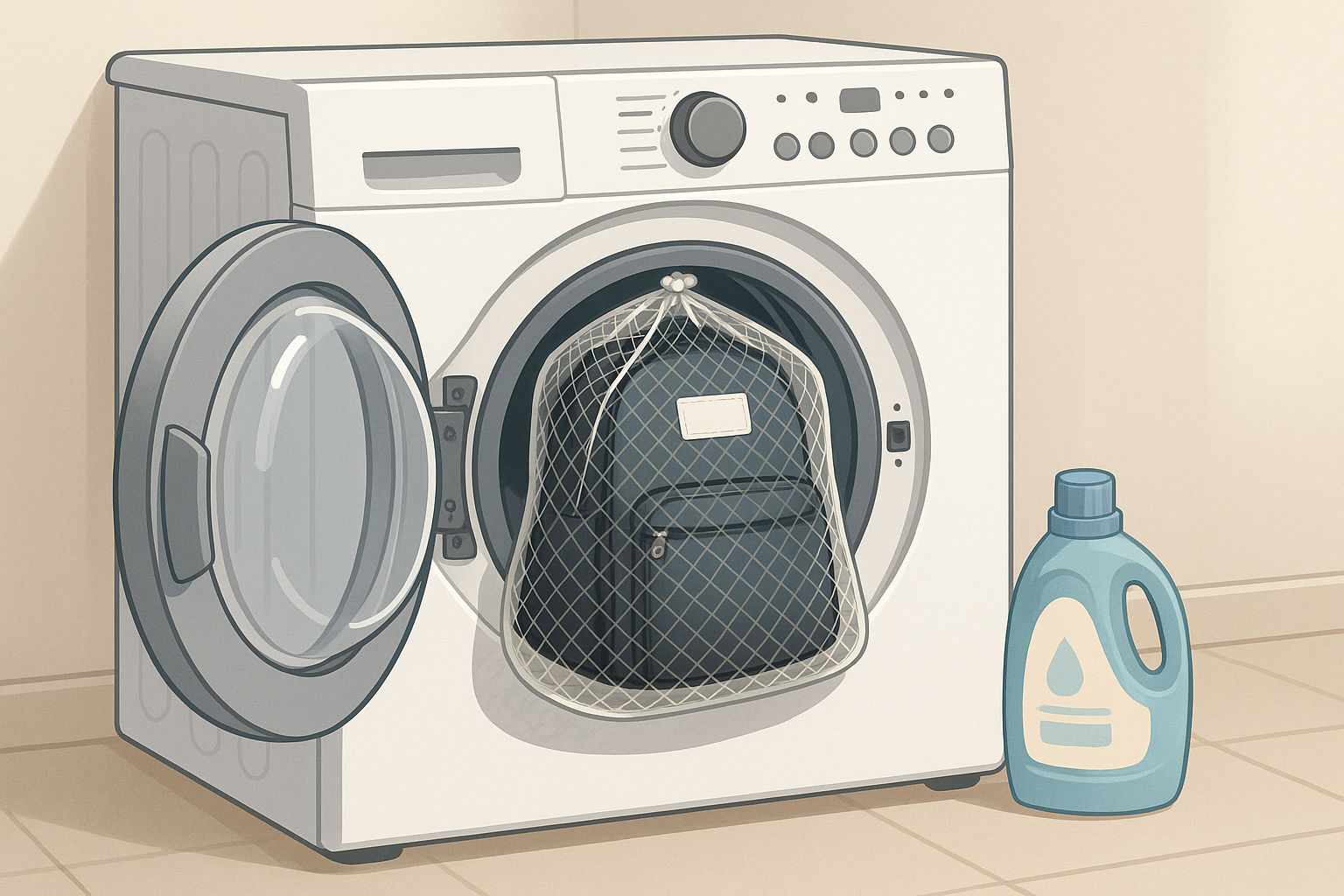 how to wash a promotional backpack in washing machine