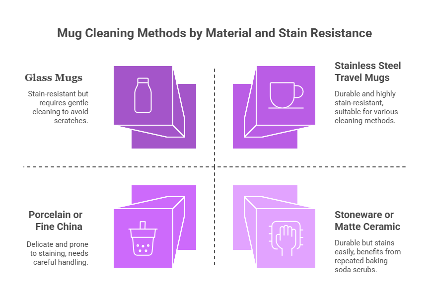Mug Cleaning Methods by Material and Stain Resistance