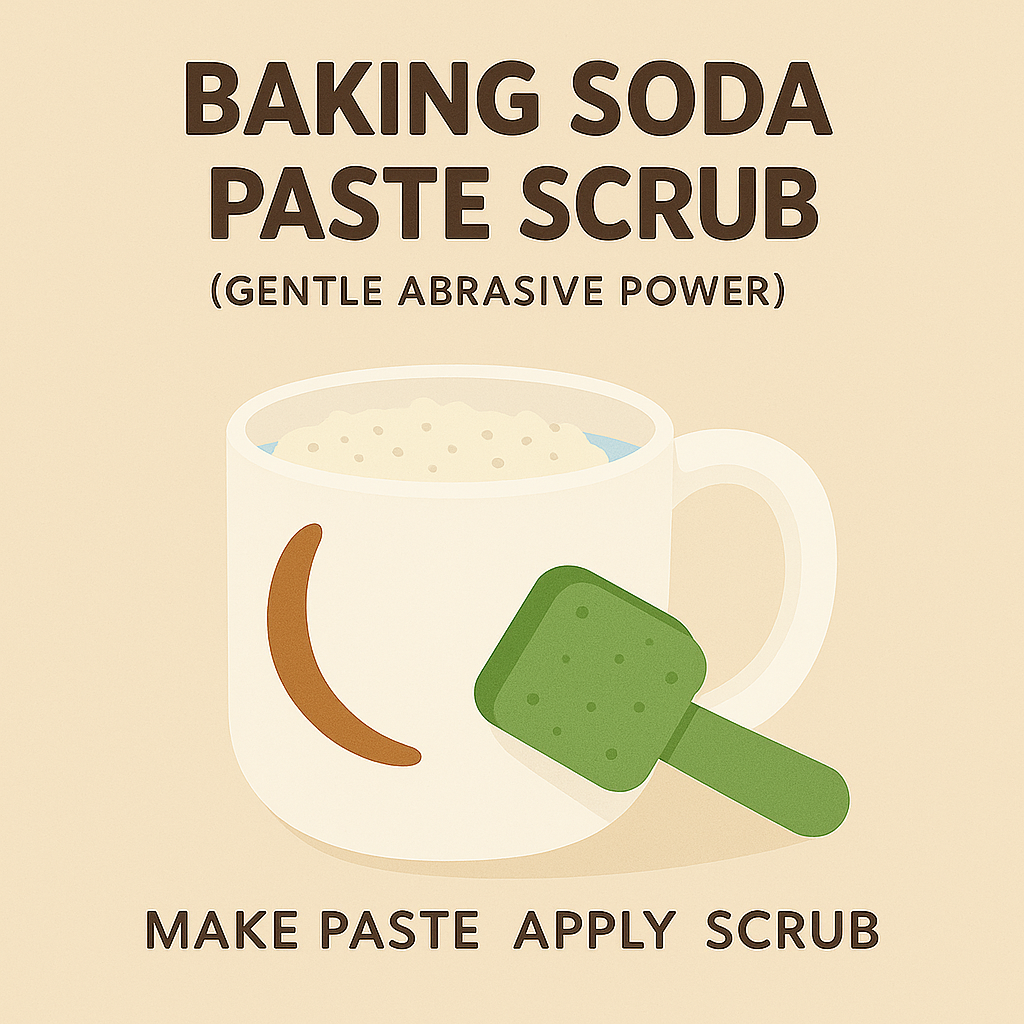 2. Baking Soda Paste Scrub Gentle Abrasive Power)